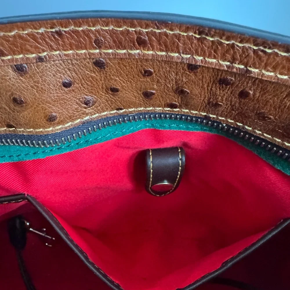 Dooney & Bourke Ostrich Exotic
Leather Medium Pocket Satchel (OT977) - Picture 14 of 15